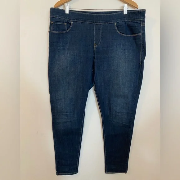 LEVI'S PULL ON DENIM LEGGINGS - DARK WASH - PLUS SIZE 18 - Picture 4 of 12